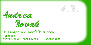 andrea novak business card